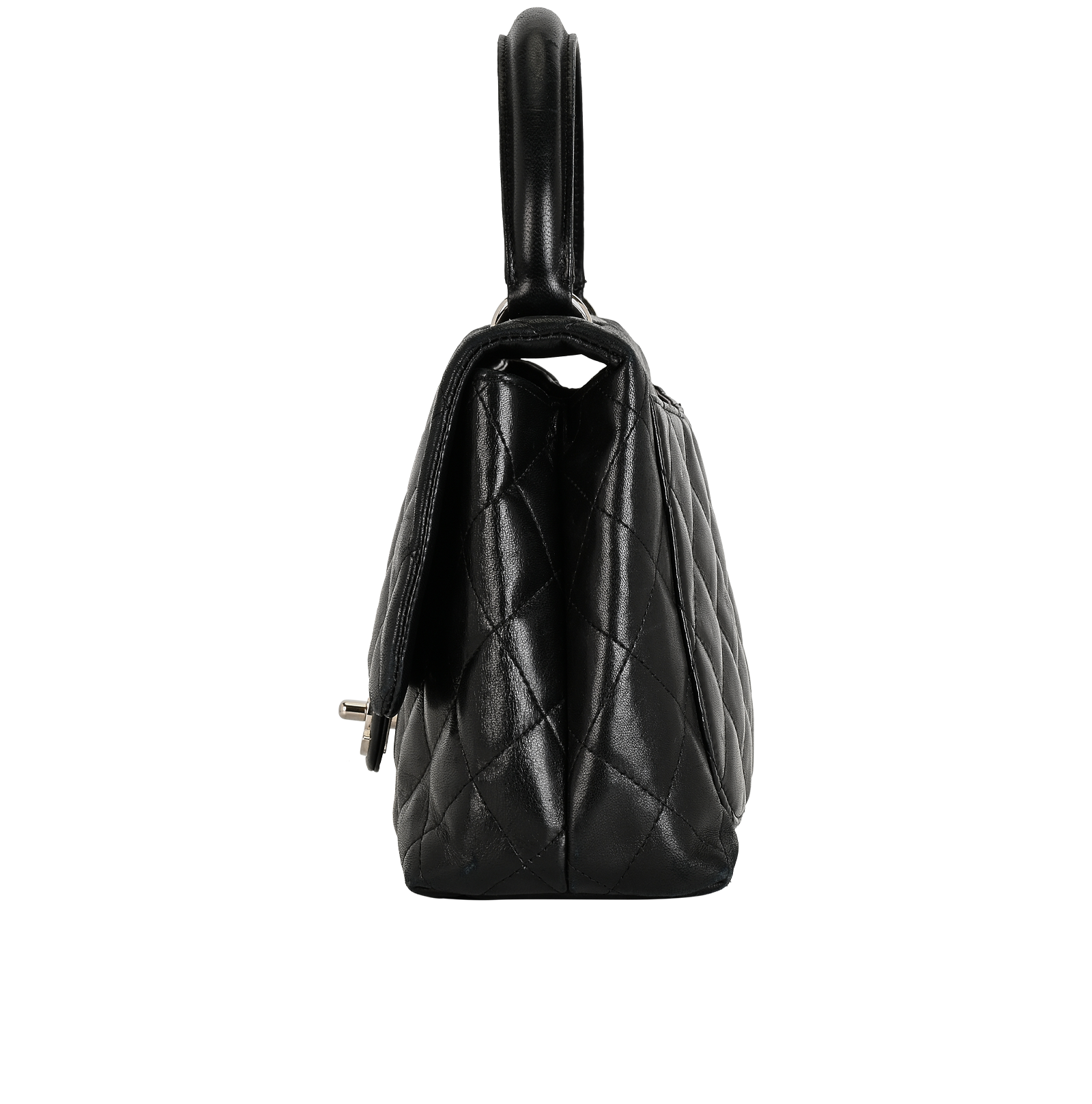 Top Handle, &pound;2,900, Handbags, Black, Lambskin Leather, Bottom view